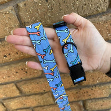 Load image into Gallery viewer, Blue Bones Dog Collar