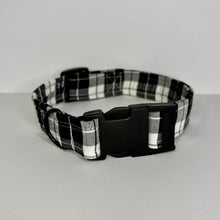 Load image into Gallery viewer, Black Gingham Dog Collar